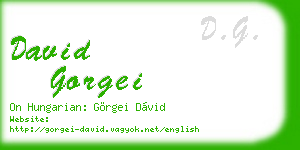 david gorgei business card